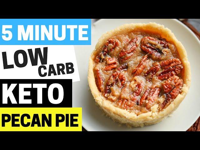 Keto Pecan Pie In 5 MINUTES | Low Carb, Sugar Free, & Gluten Free Pecan Pie