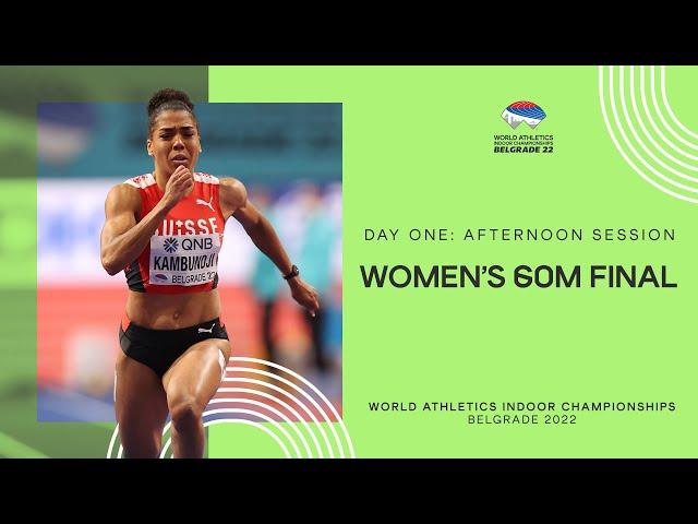 Kambundji beats Swoboda with 6.96 #4 all time | World Indoor Championships Belgrade 22