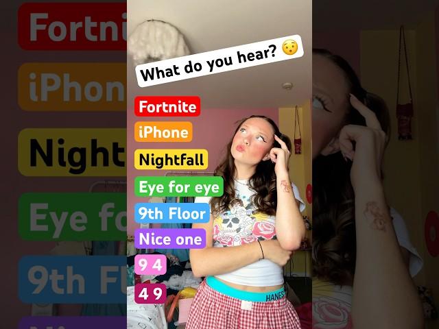 WHAT DO YOU HEAR ⁉️ #shorts #youtubeshorts #challenge