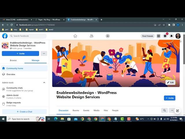 How to create a facebook group | Enablewebsitedesign