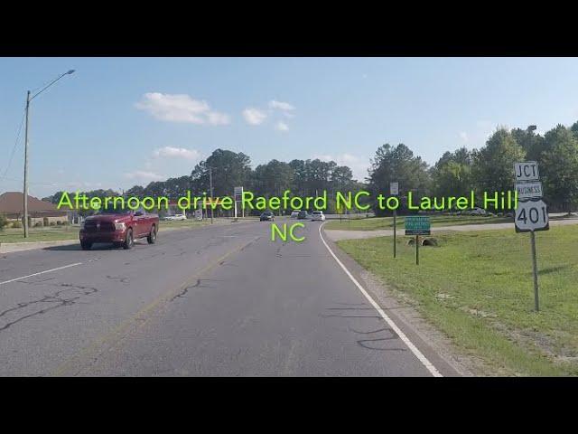 NORTH CAROLINA BACKROADS - Afternoon drive Raeford NC to Laurel Hill NC - ASMR