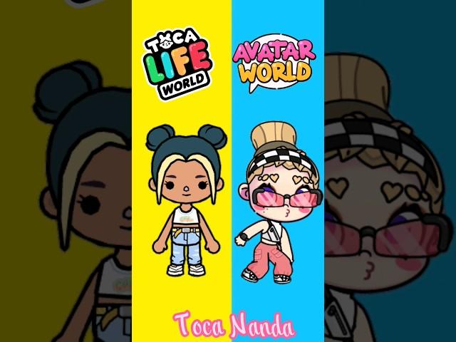 Toca life Vs Avatar World #tocaboca #tocalifeshorts #shorts