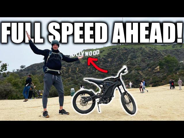 72V Sur Ron High SPEED Rip to Hollywood Sign (didn't go as planned)