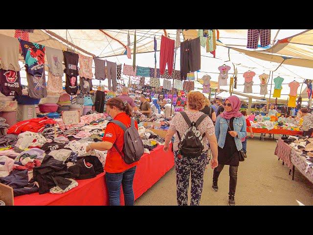 Turkish Market Tour 2022 [4k60fps]İzmir Şirinyer Bazaar