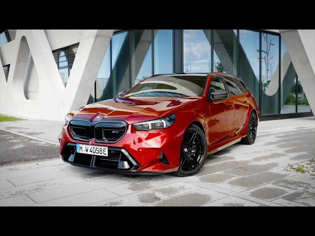 The all-new BMW M5 Touring Exterior Design in Fire Red