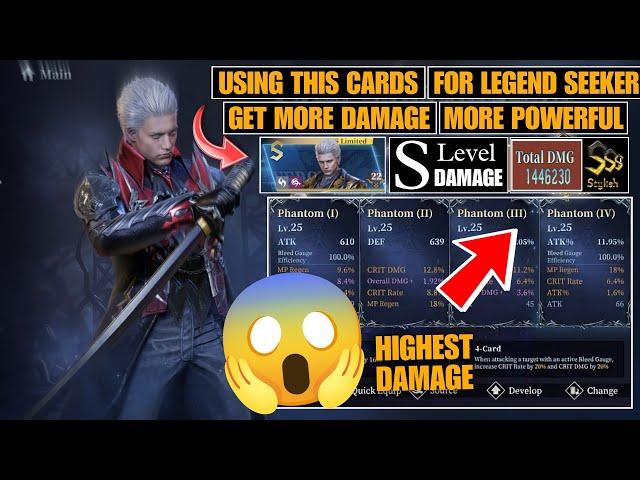 Best Cards For Legend Seeker - Get More Damage - More Powerful - Devil May Cry Peak Of Combat