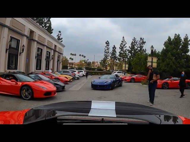 NINE Ferrari's, McLaren Senna and Mercedes Car Rally | Cars & Chronos