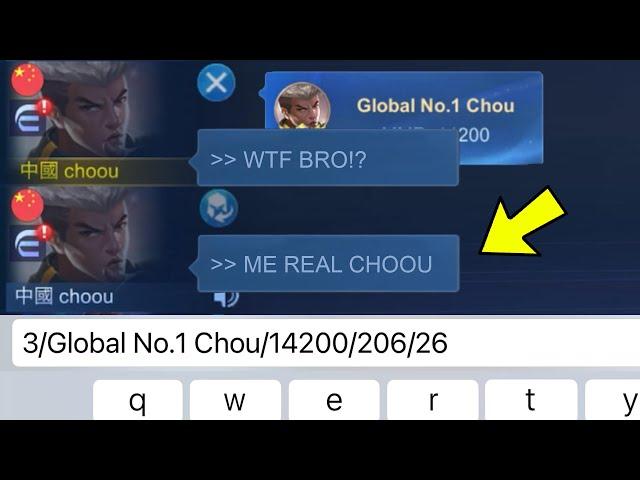 I MET THIS IMPOSTOR CHOOU IN RANKED AND THIS HAPPENED... - Mobile Legends