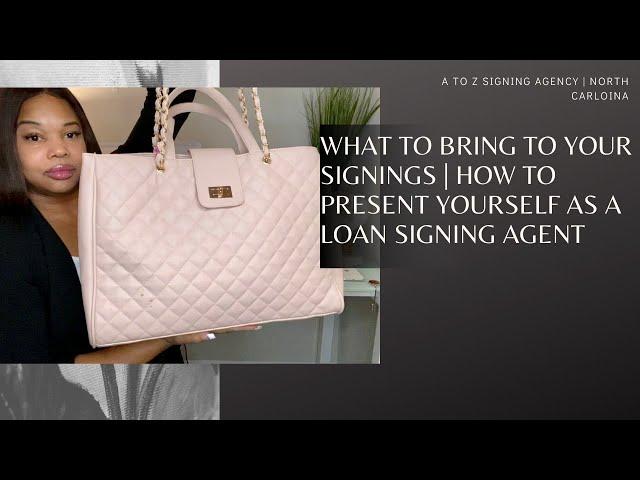 Presenting Yourself As A Professional Loan Signing Agent | What I Bring to My Loan Signings | NC