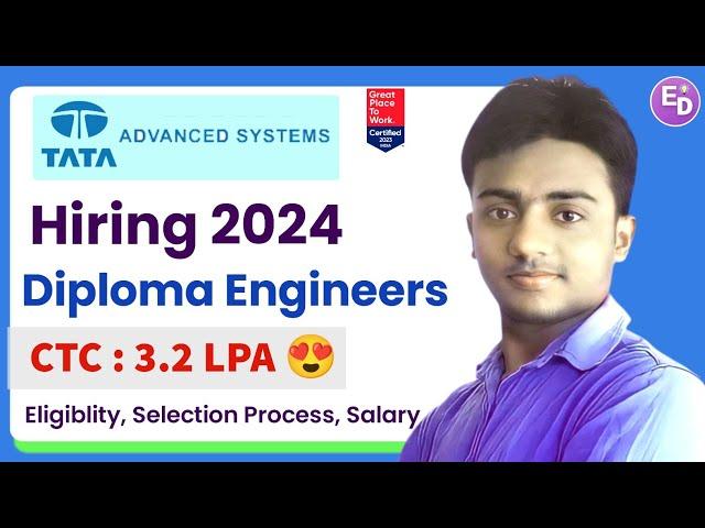 TATA GROUP is Hiring 2024। Diploma. Engineer Trainee। Freshers। CTC : 3.2 LPA। Latest Jobs 2024