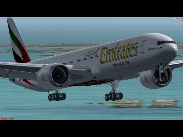 Tampa, Florida, USA: Boeing 777-900 landing on ILS