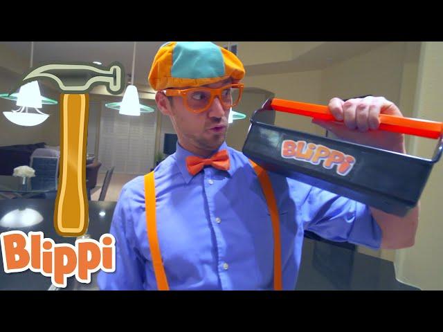 Blippi Learns How To Fix Things | Blippi | Learn With Blippi | Funny Videos & Songs