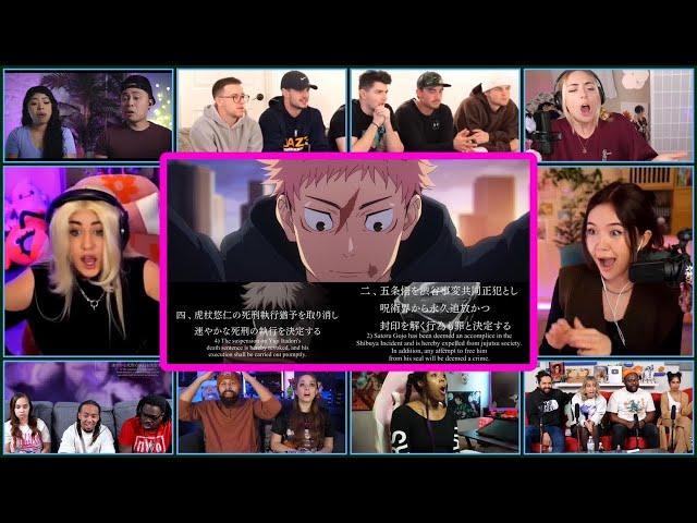 YouTubers React To Gojo’s And Yuji Sentence | Jujutsu Kaisen S2 Ep 23 Ending Scenes Reaction Mashup