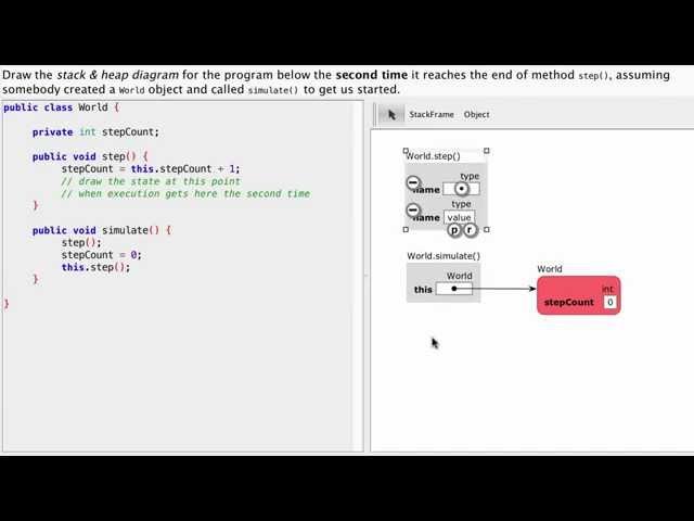 Java - Stack and Heap Diagrams - Method Calls (Without Arguments)