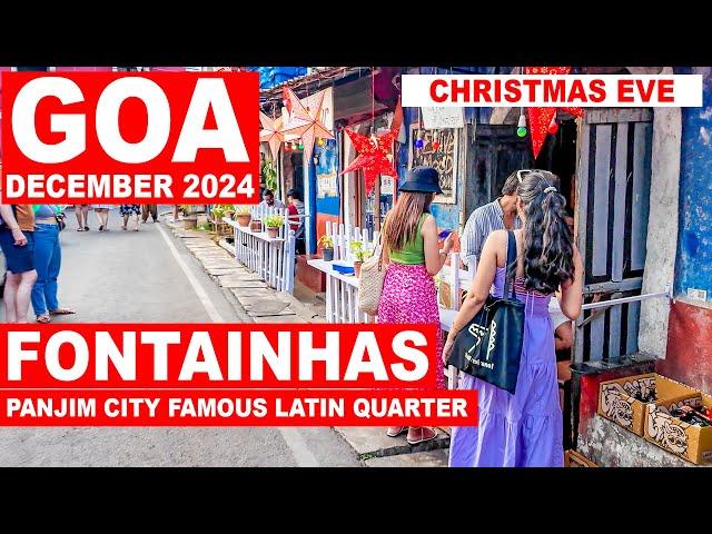 Goa | Fontainhas - December 2024 | Christmas Eve | Portuguese Houses | Panjim City | Goa Vlog |