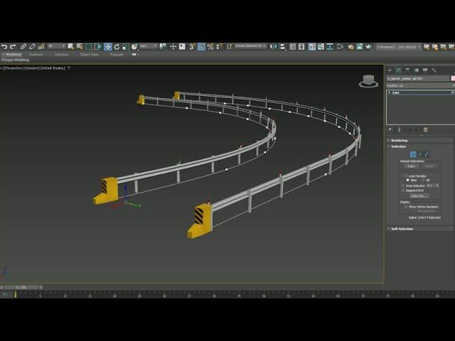 Road Barriers with 3ds Max's new Array modifier