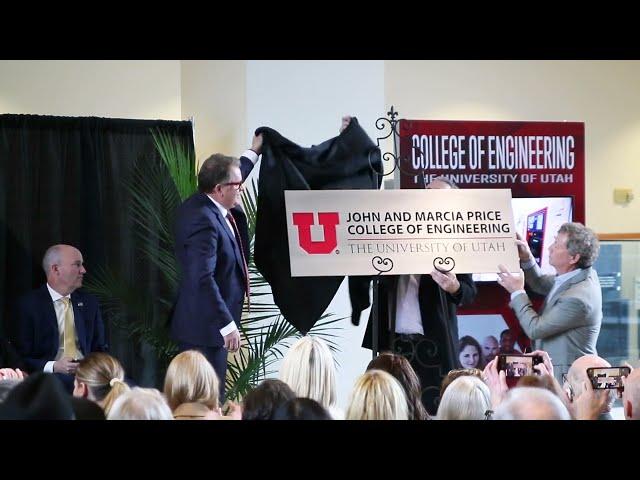 John and Marcia Price College of Engineering Unveiling