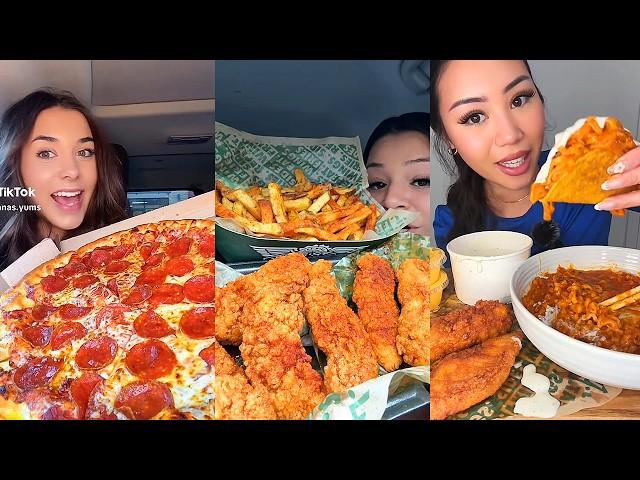 Asmr EATING | 139 | IN-N-OUT, Wingstop’s NEW Crispy Tenders, Pizza, Buldak tacos and more!