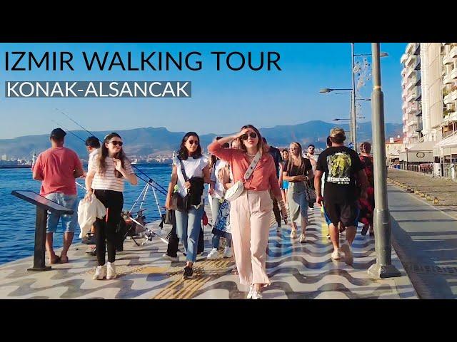  4K Virtual Walking Tour of İzmir: Konak to Alsancak (Sep 2023)