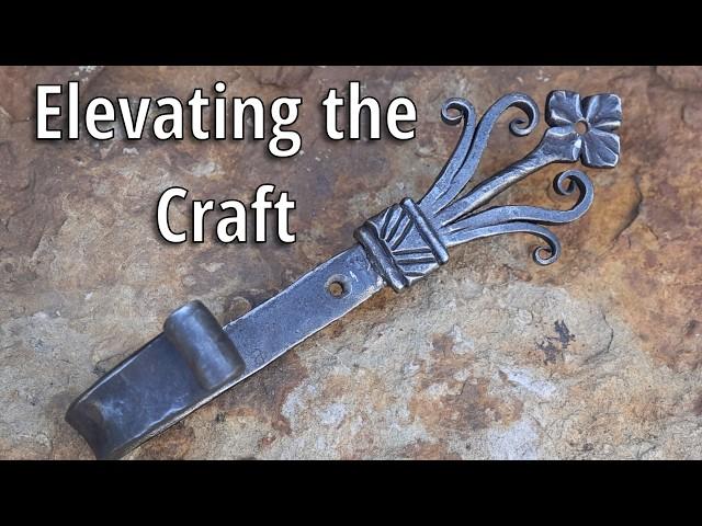 Blacksmithing - Forge Welding an Ornamental Hook - scrap iron challenge