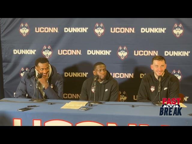 Samson Johnson, Hassan Diarra, Alex Karaban: UConn men’s basketball postgame (Marquette)