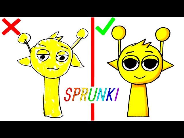 How to draw Yellow Sprunki Simon do vs don't