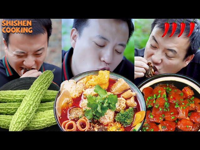 SHISHEN DELICIOUS FOOD, FRIED GRAPES, GRILLED LAMB INTESTINES| Chinese Food Eating Show