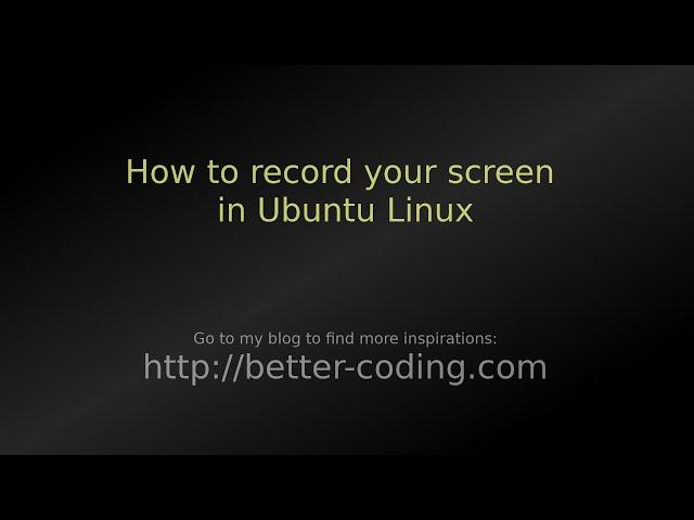 How to record your screen in Ubuntu Linux in 3 different ways.