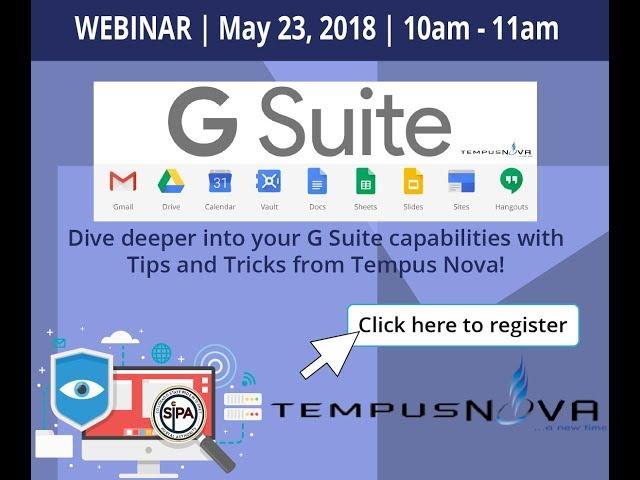 Webinar: SIPA and Tempus Nova (G Suite)