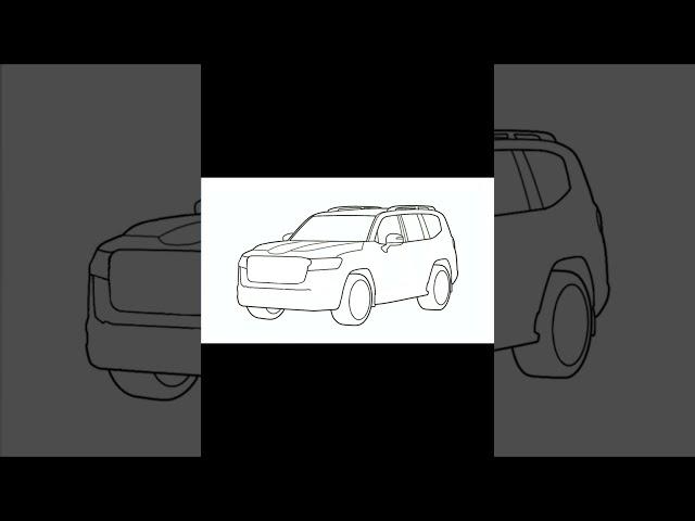 How to draw a Toyota LANDCRUISER LC300/ drawing toyota lc300