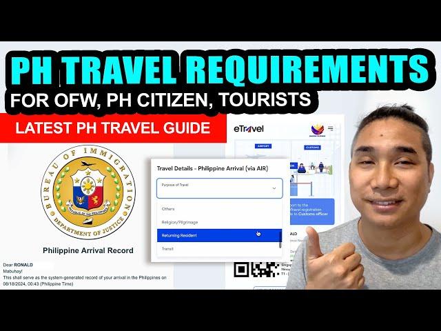 PHILIPPINE TRAVEL REQUIREMENTS 2024 | LATEST REQUIREMENTS PAUWI NG PINAS FROM ABROAD