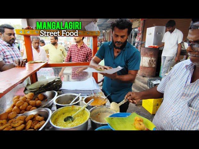 Highest Selling PURE VEG BREAKFAST in Mangalagiri | Indian street food #earlymorningbreakfast #dosa