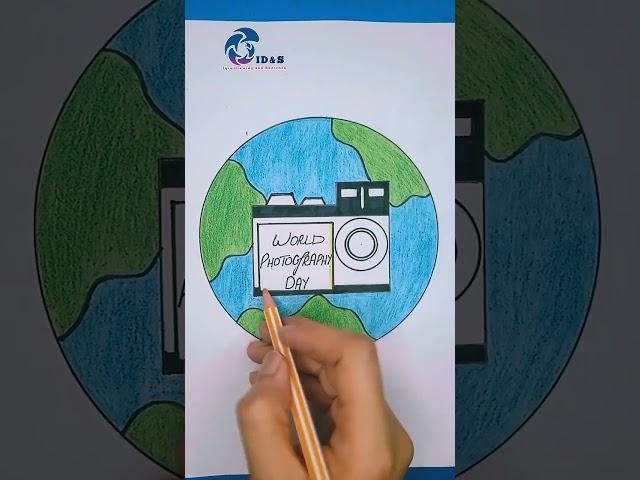 COLORING WORLD PHOTOGRAPHY DAY DRAWING #shorts #short