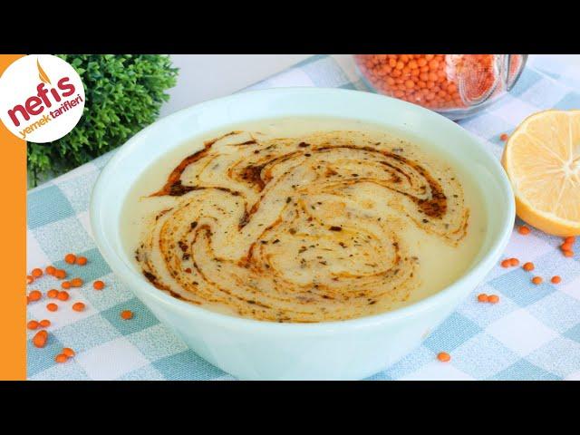 Turkish Çeşm-i Nigar Soup Recipe | Red Lentil Soup with Milk | Healthy and Easy Soup Recipe