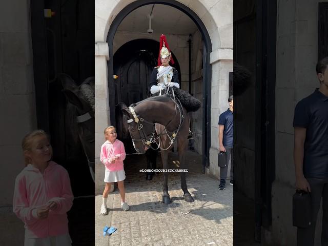 HORSE SAYS HI TO A YOUNG TOURIST