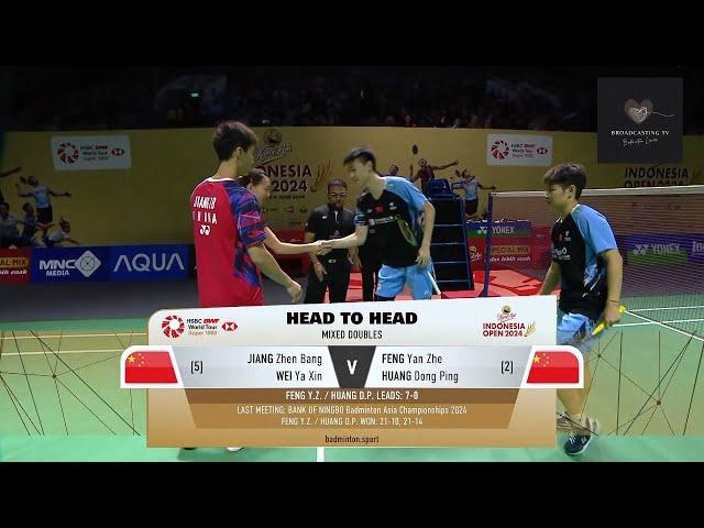 Indonesia Open 2024: Jiang Zhen Bang/Wei Ya Xin (CHN) vs. Feng Yan Zhe/Huang Dong Ping (CHN) - XD QF