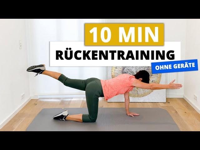 RÜCKENTRAINING für zu Hause ⏱️ 10 MIN | Übungen ohne Geräte (Fortgeschrittene Variante)