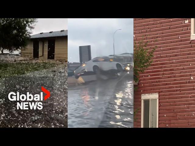 Calgary storm: Large hail smashes windows, damages cars and homes