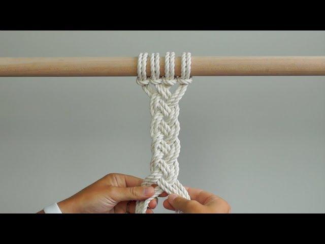 DIY Macrame Tutorial - Continuous Weave Method 1