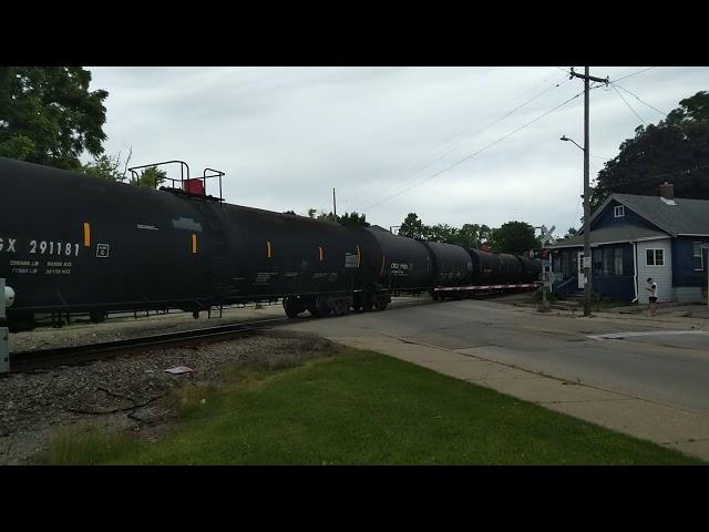 CN 2280 Manifest Train North - Barstow Street Railroad Crossing Waukesha WI