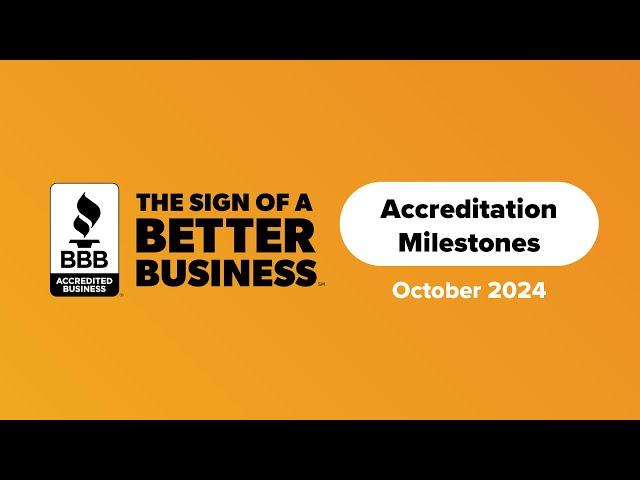 Accreditation Milestones (Oct 2024)