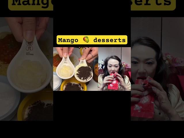 Jenny likes China street food: Mango desserts! Jenny eating show! Chinese Asian food snacks!