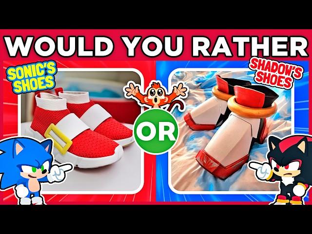  SONIC VS SHADOW | WOULD YOU RATHER | Are you more like sonic or like shadow? |  #MonkeeQuiz