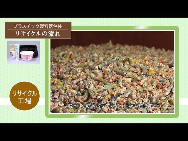 【1分間動画事典】15 プラスチック製容器包装 リサイクルの流れ