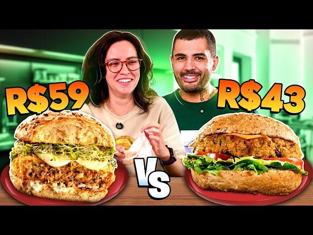 PROVANDO NOVOS HAMBÚRGUERES VEGETARIANOS - R$43 X R$59