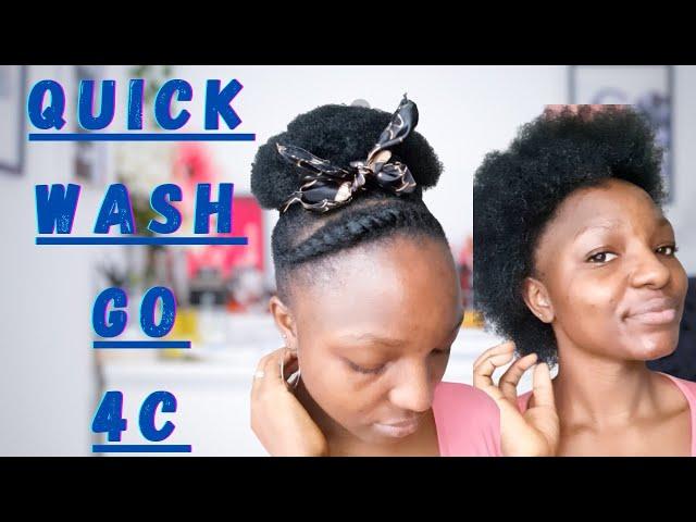 QUICK WASH & GO NATURAL HAIRSTYLE FOR MY BIG FOREHEAD #shorts