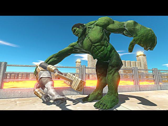 Hulk vs Mutant Primates on Lava Castle - Animal Revolt Battle Simulator