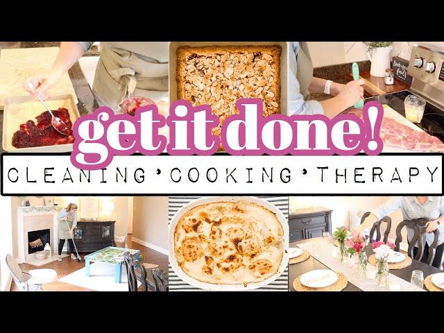 GET IT ALL DONE! | Productive Day Of Cleaning Motivation, Cooking & Online Therapy