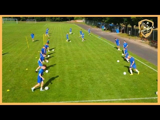 Complete pre-match warm-up (technique, ball control, SSG, finsihing drill, crossing and finishing)