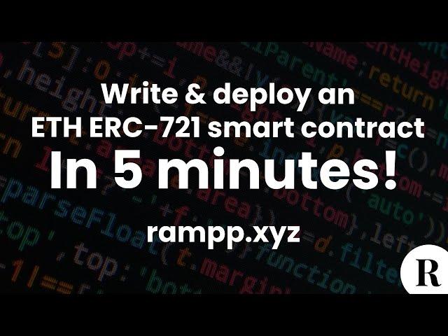 Write & Deploy an Ethereum ERC-721 Smart contract - IN 5 MINUTES!